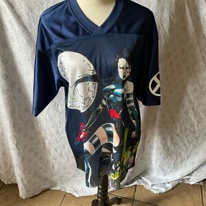 HUF x X-Men Psylocke Navy Blue Football Jersey